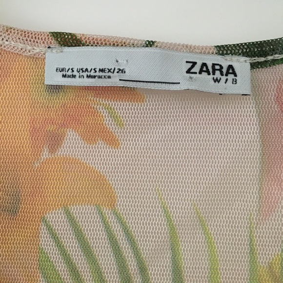Lovely long floral mesh zara dress - Picture 3 of 4